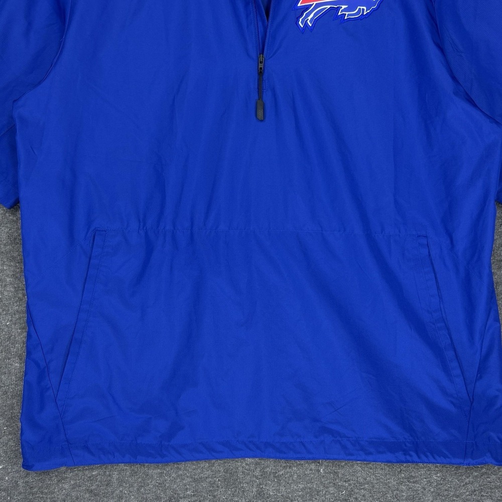 Nike On Field Bufflao Bills Sideline Coach Windbreaker Men L Blue Vented 1/4 zip - Picture 5 of 15
